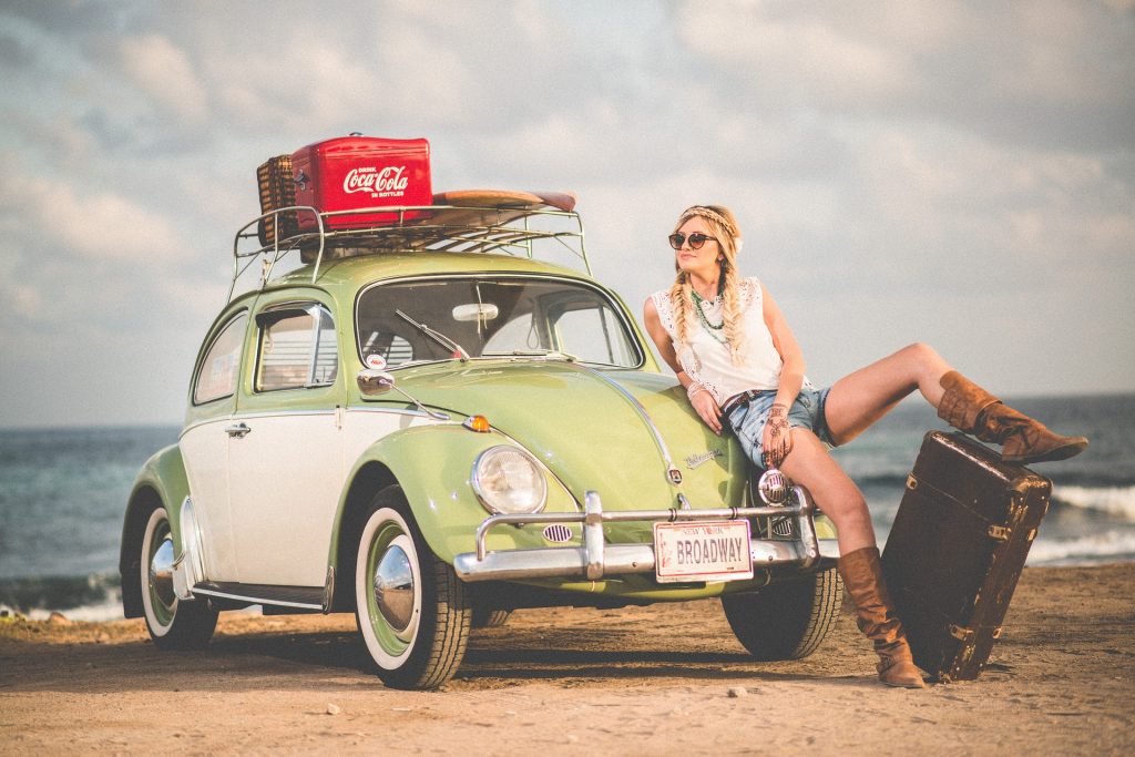 Woman on Car